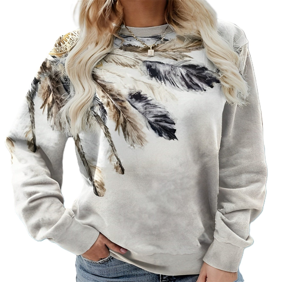 Rorie - Warmer weiter Pullover mit Print