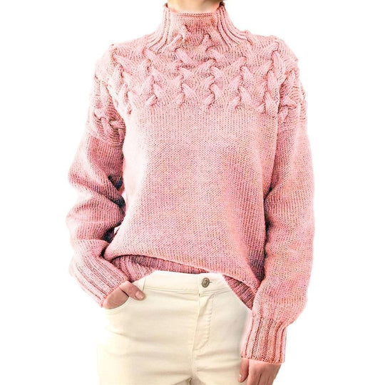 Zenia - warmer Rollkragenpullover aus Webstoff