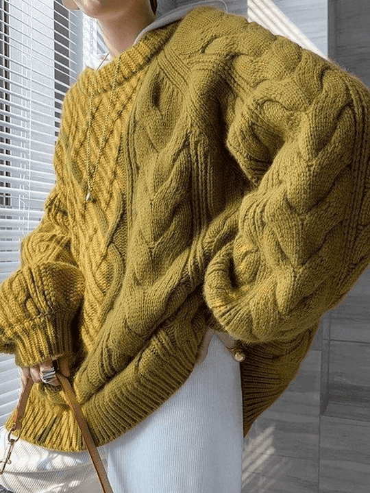 Ayesha - Strickpullover mit Retro-Twist-Muster