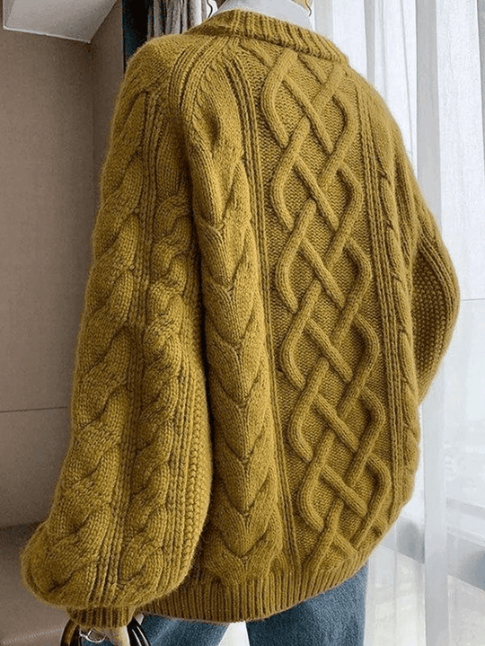 Ayesha - Strickpullover mit Retro-Twist-Muster