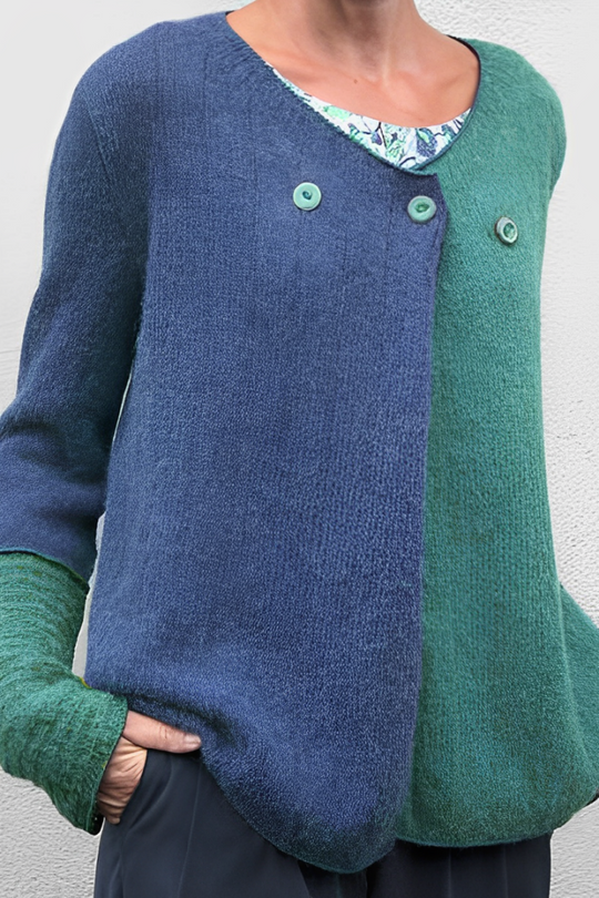 Sloane - Stylischer Colourblock-Strickpullover