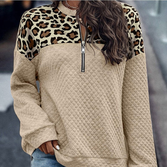 Fawn - Bedruckter Pullover mit Zipper