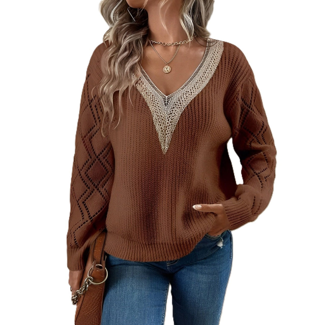 Meriel - Stilvoller Pullover mit tiefem V-Ausschnitt