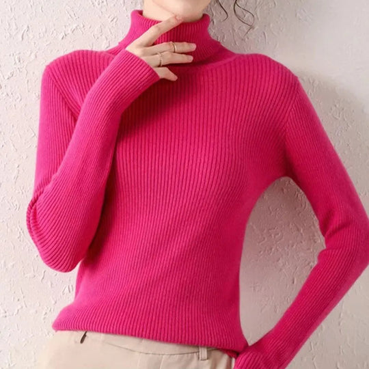 Alina - Farbenfroher Rollkragenpullover