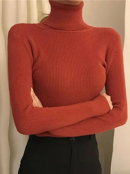 Alina - Farbenfroher Rollkragenpullover