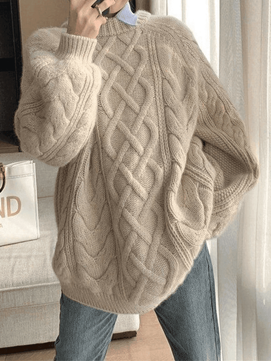 Ayesha - Strickpullover mit Retro-Twist-Muster