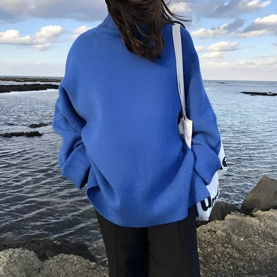 Melyssa - Oversize-Pullover mit hohem Kragen