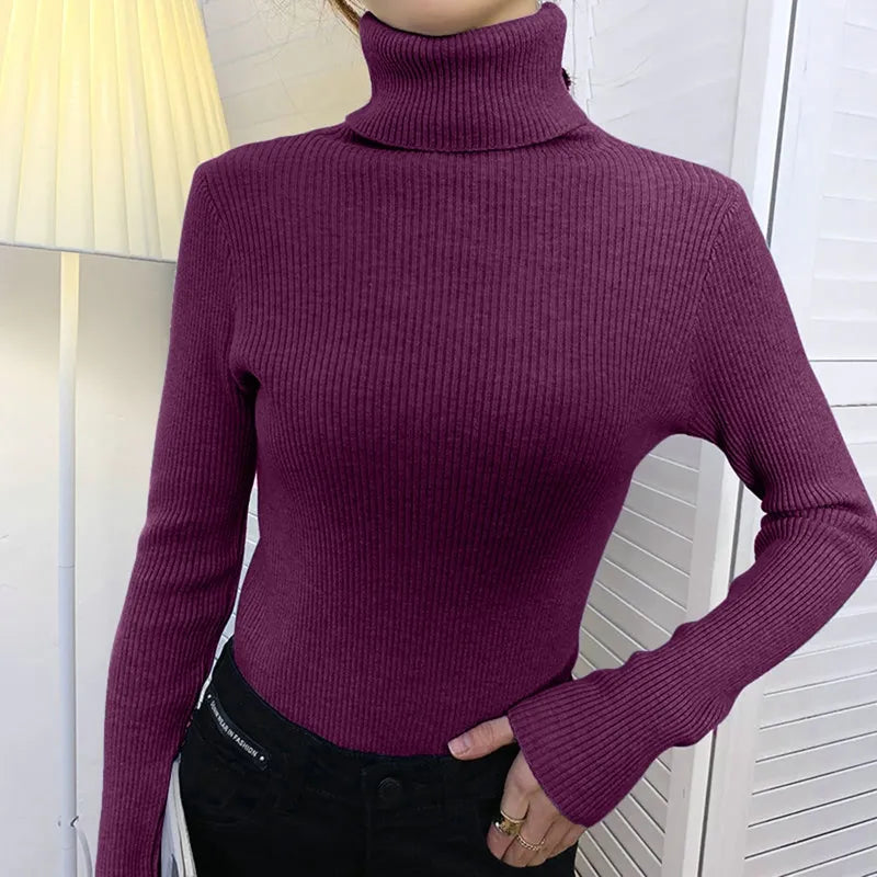 Alina - Farbenfroher Rollkragenpullover