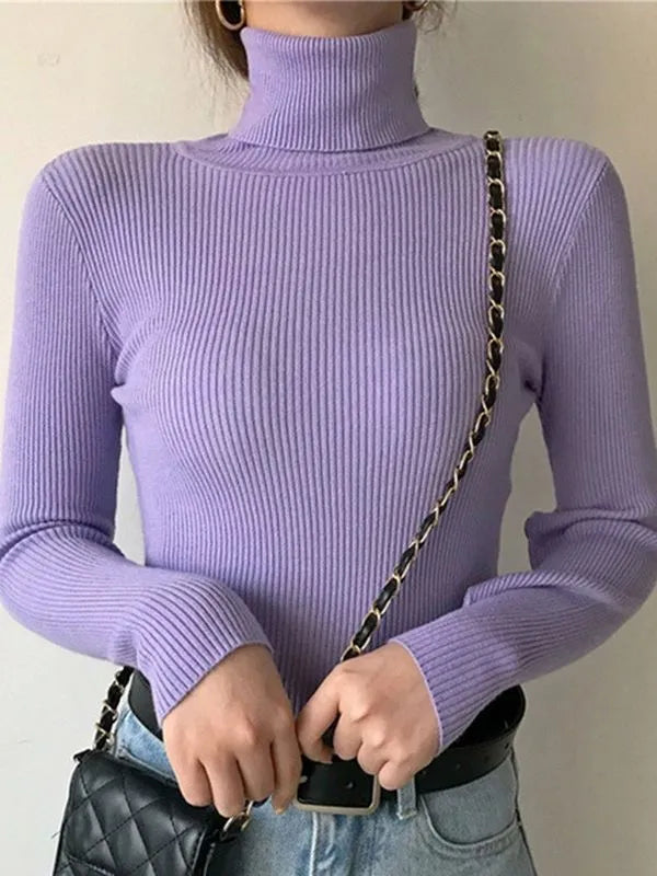 Alina - Farbenfroher Rollkragenpullover