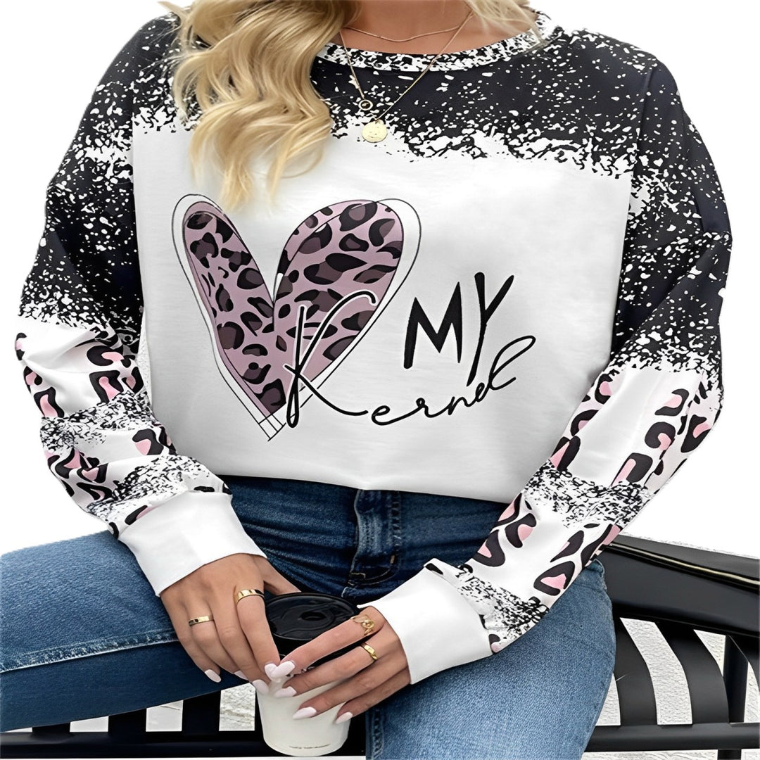 Rorie - Warmer weiter Pullover mit Print