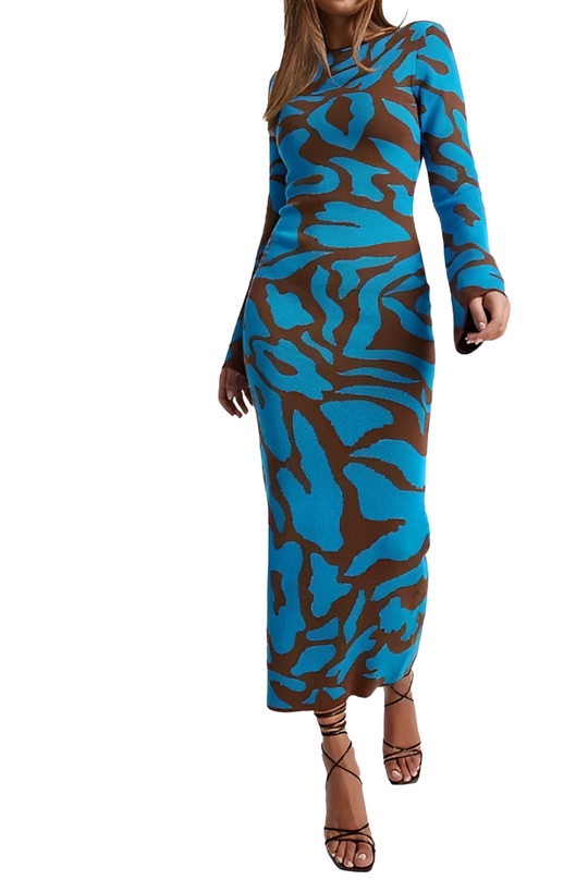 Alva – Figurbetontes A-Linien-Kleid mit Print