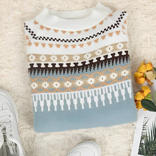 Kelda - Moderner und lockerer Pullover im Boho-Stil