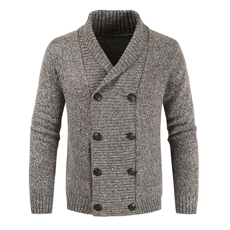 Howard - Dicke zweireihige Herren-Strickjacke