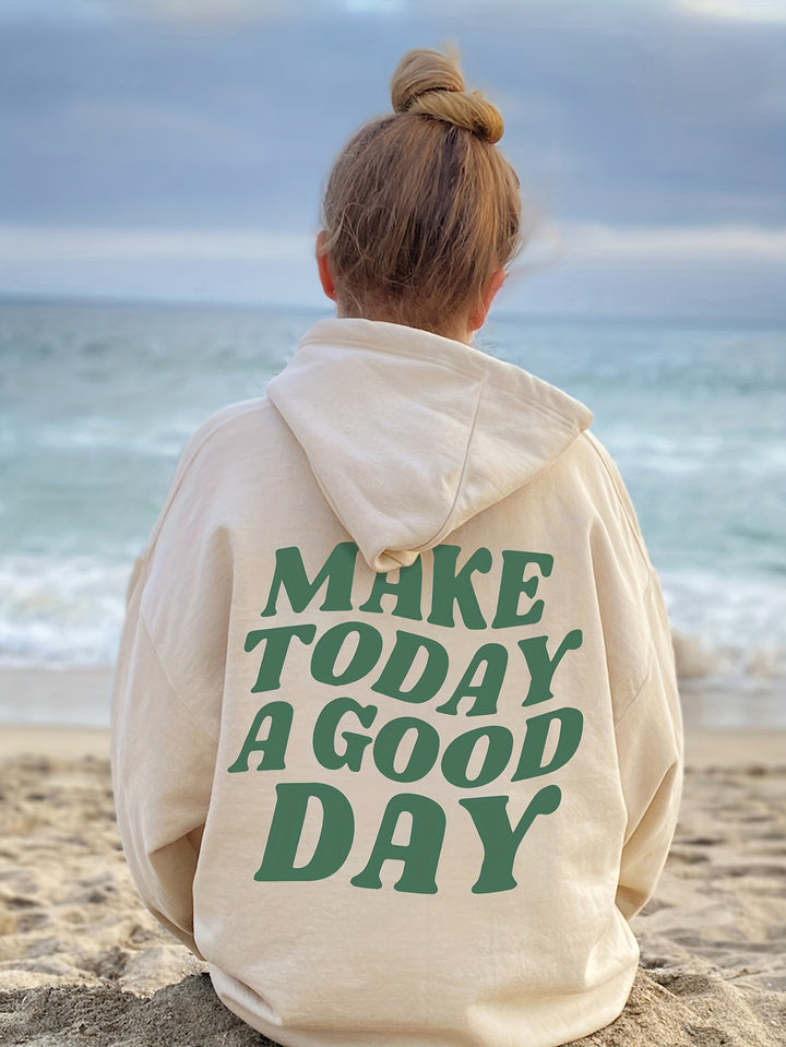 Good Day! - Statement-Hoodie aus Baumwolle