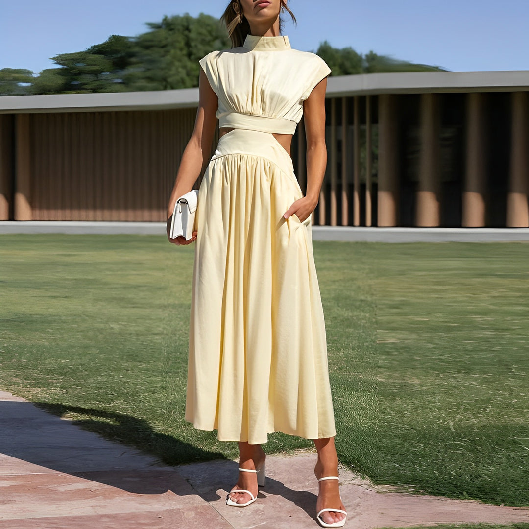 Verity - Offene Taille Fließendes Kleid