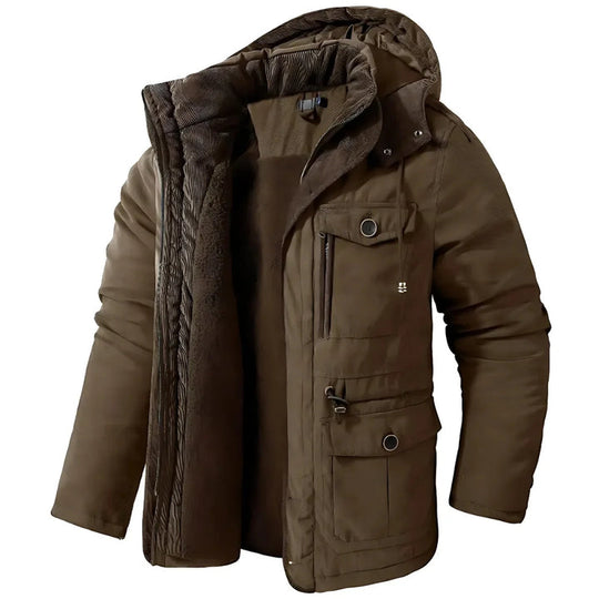 Elegante Herrenjacke - Warme Jacke mit Kapuze