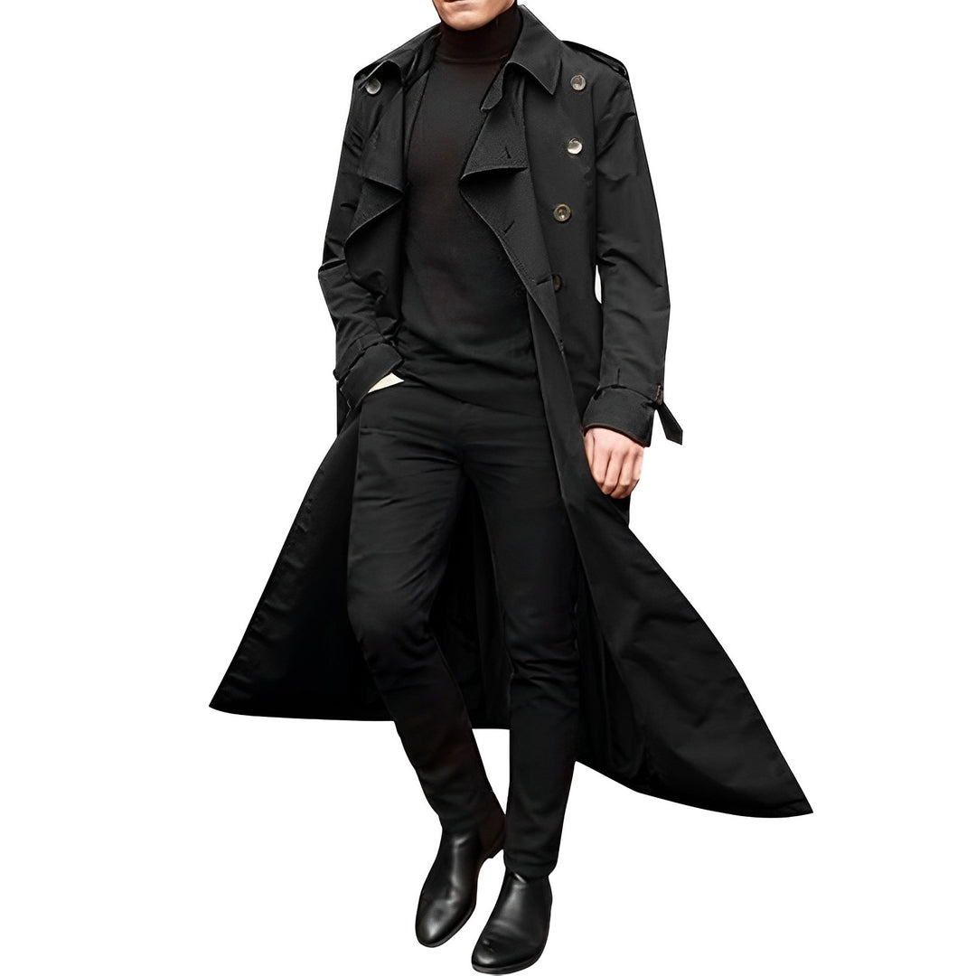 Xavior - Klassischer langer Herren-Trenchcoat