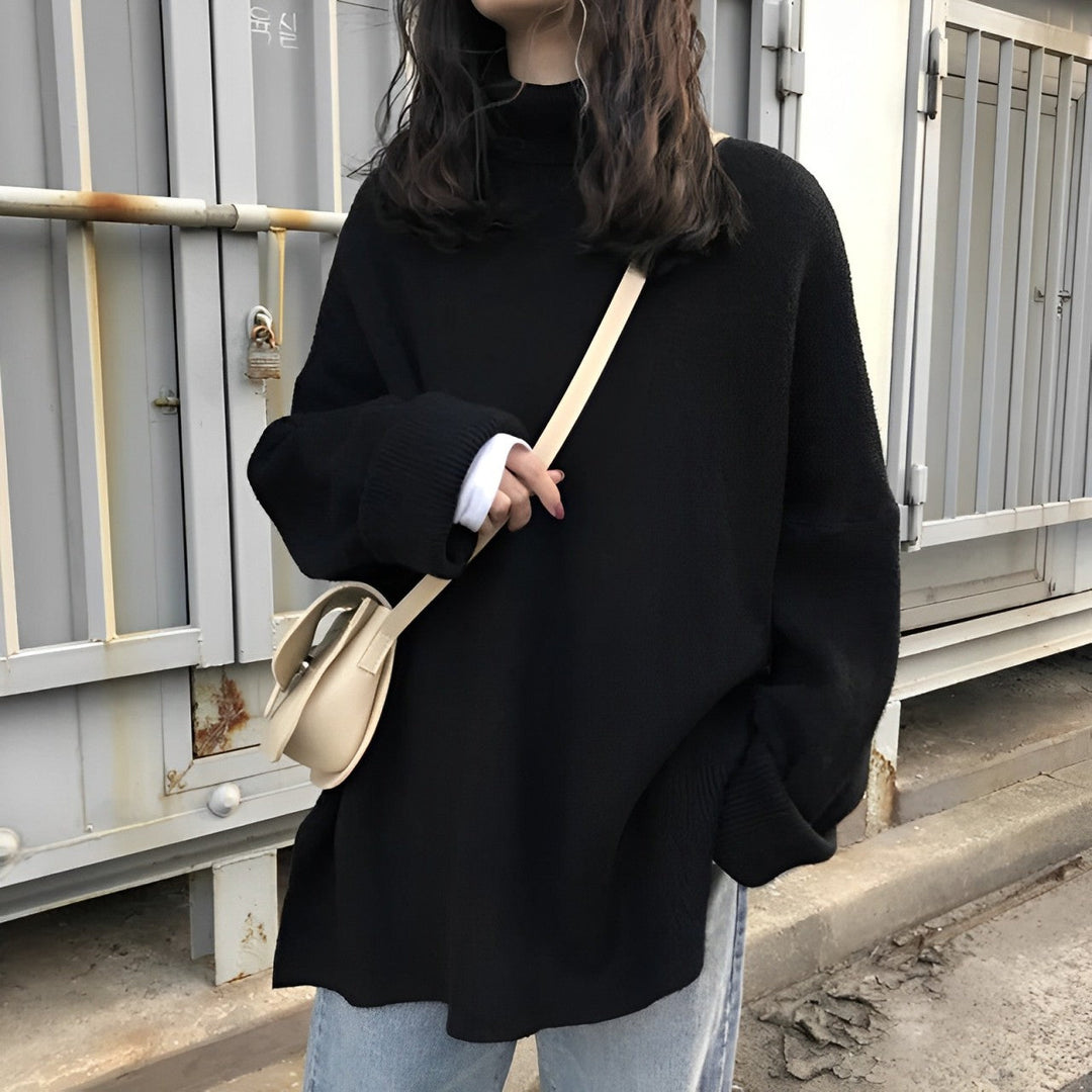 Melyssa - Oversize-Pullover mit hohem Kragen