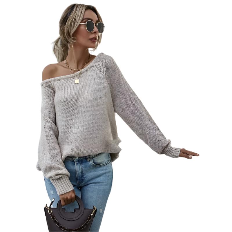 Larissa - Warmer Strickpullover mit Off-Shoulder-Design