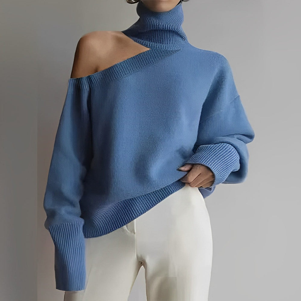 Enid - Schulterfreier minimalistischer Pullover