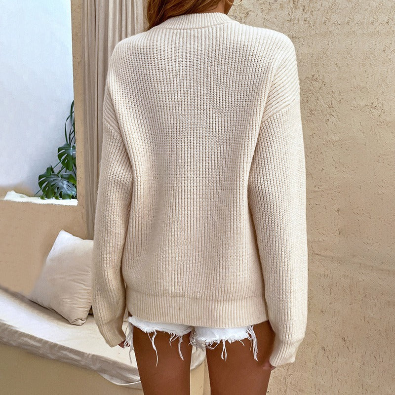 Lela - Multifunktionaler Pullover mit Knopfdetails