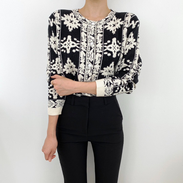 Stefanie - Klassischer Muster-Cardigan