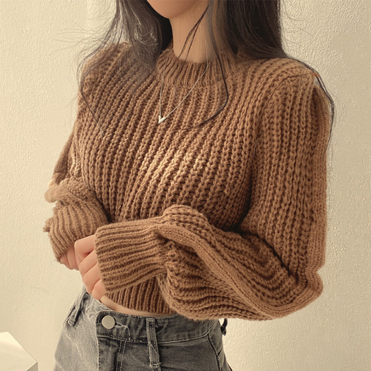 Brigitte - Strickpullover mit markanten Laternenärmeln