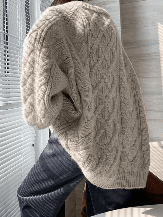 Ayesha - Strickpullover mit Retro-Twist-Muster