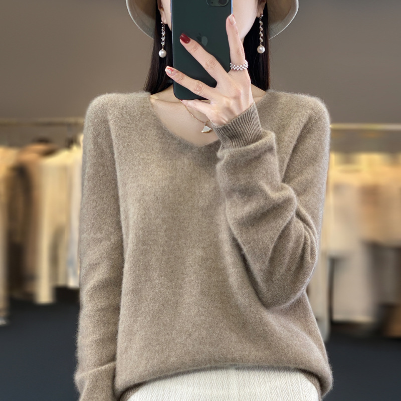 Eliana - Kuscheliger Pullover mit lockerem Sitz und V-Ausschnitt