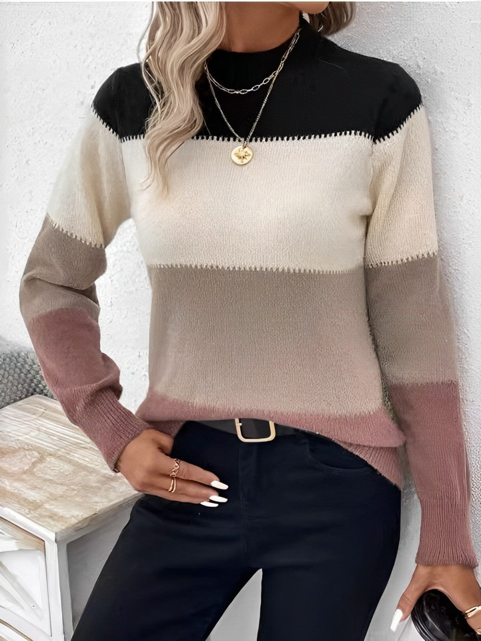 Lorine - Bequemer Pullover mit bunten Streifen