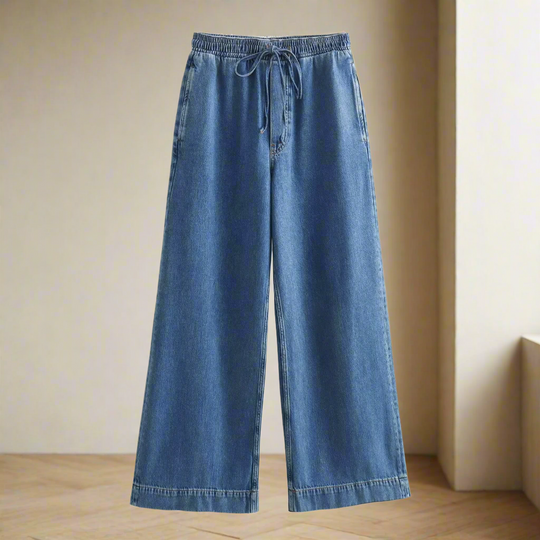 Darina - Lässiges Denim-Set aus gewaschenem Oberteil und Hose