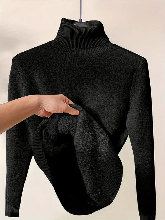 Amora - Gefütterter Pullover mit Rollkragen