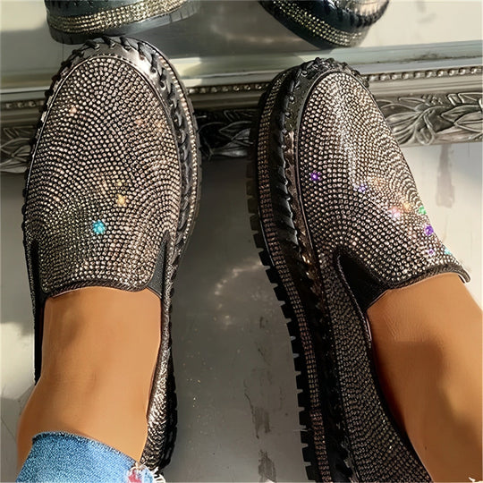 Patricia - Funkelnde Diamant-Loafer