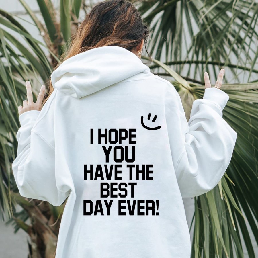 Best Day! - Unisex-Kapuzenpulli aus Baumwolle