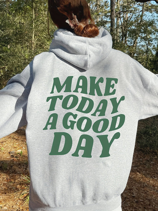 Good Day! - Statement-Hoodie aus Baumwolle