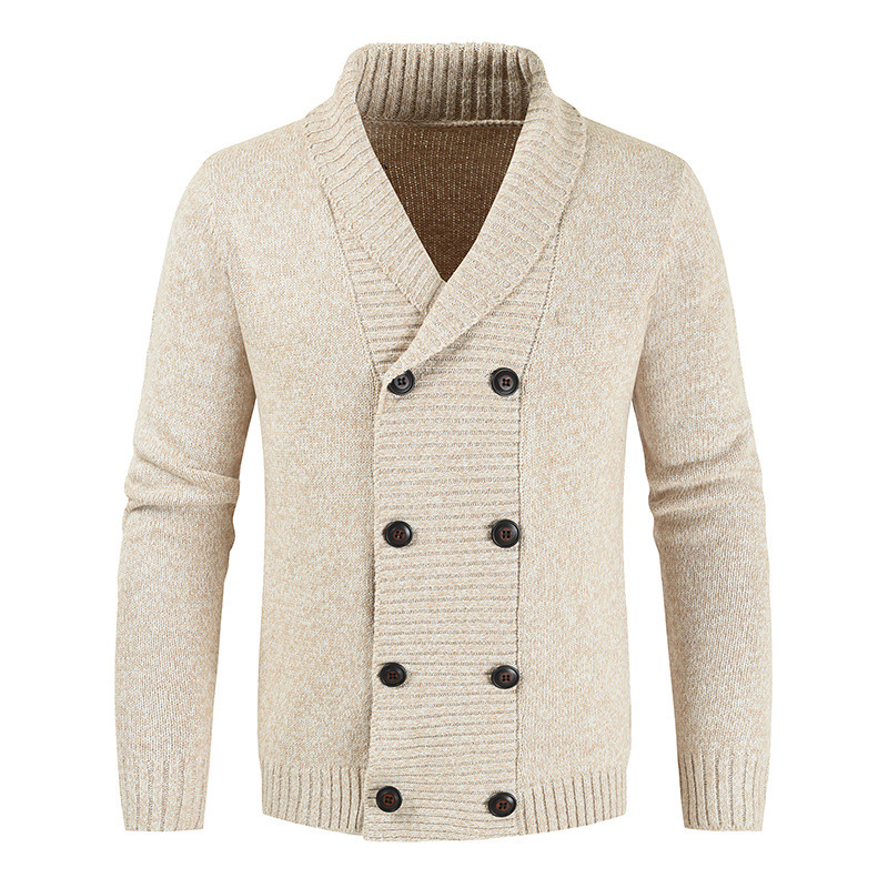 Howard - Dicke zweireihige Herren-Strickjacke