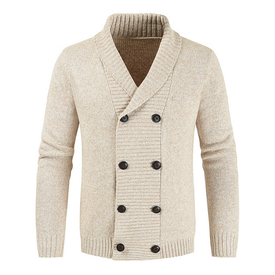 Howard - Dicke zweireihige Herren-Strickjacke