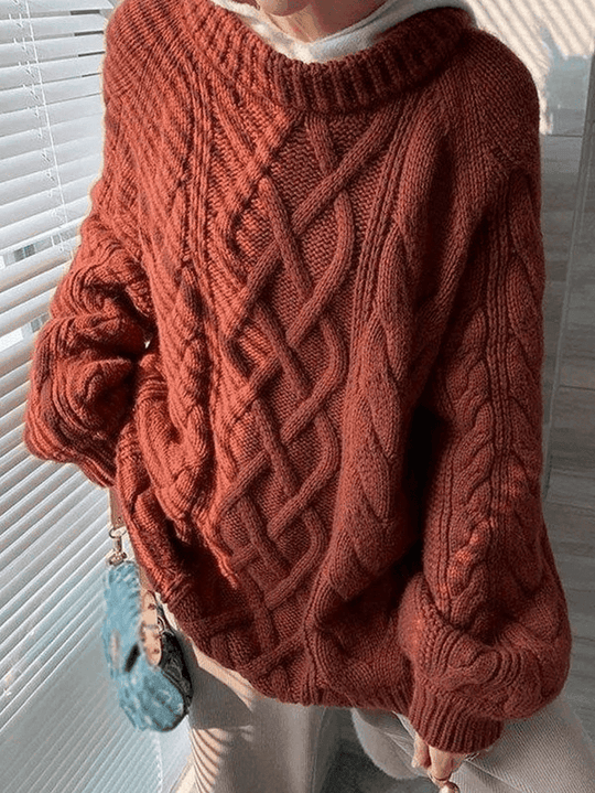 Ayesha - Strickpullover mit Retro-Twist-Muster