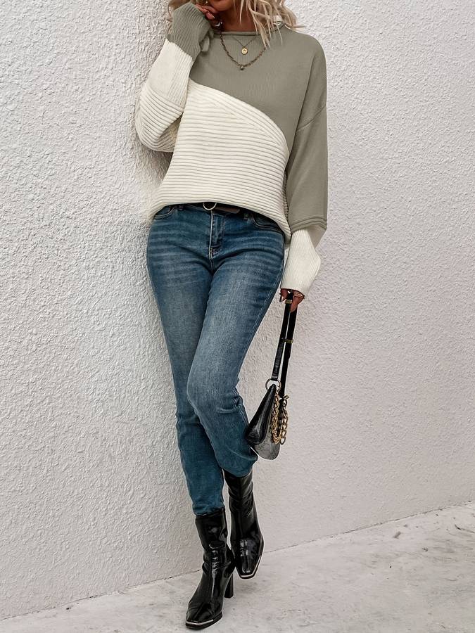 Ilaria - Pullover im Color-Block-Stil