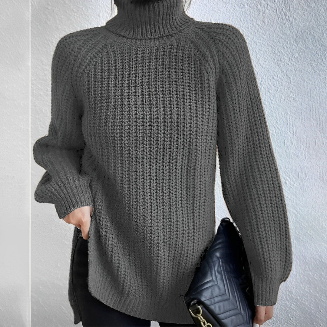 Mellony - Warmer Baumwoll-Rollkragenpullover