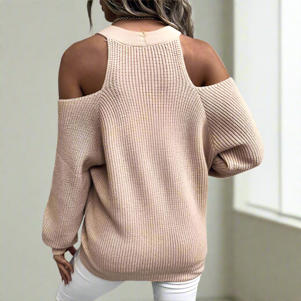 Valary - Eleganter Strickpullover mit Schulterknöpfen