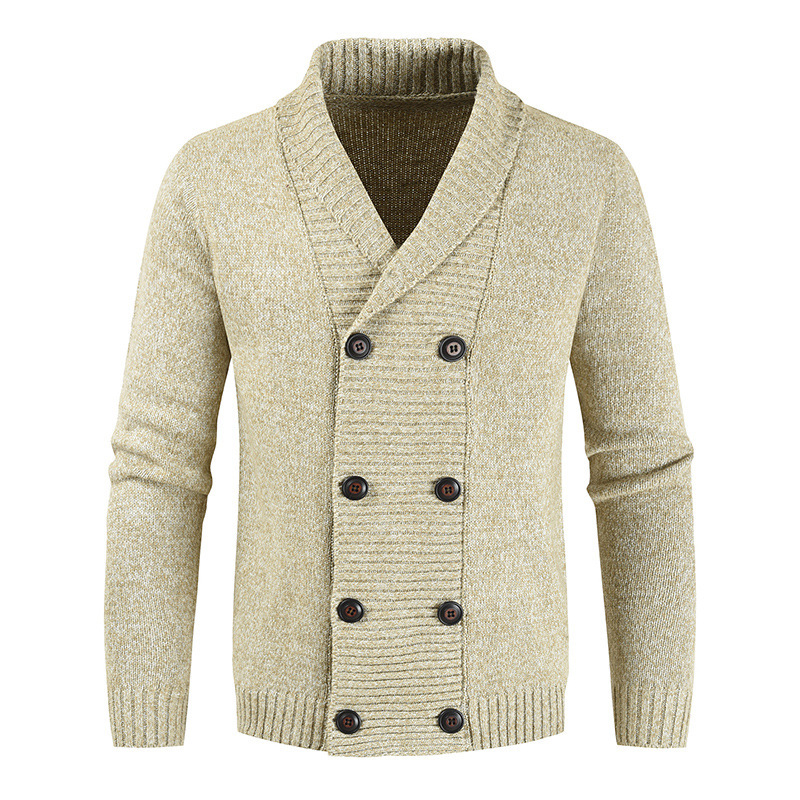 Howard - Dicke zweireihige Herren-Strickjacke