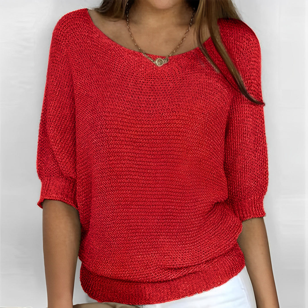 Leonie Elegantes Pullover-Shirt mit Halfterdesign