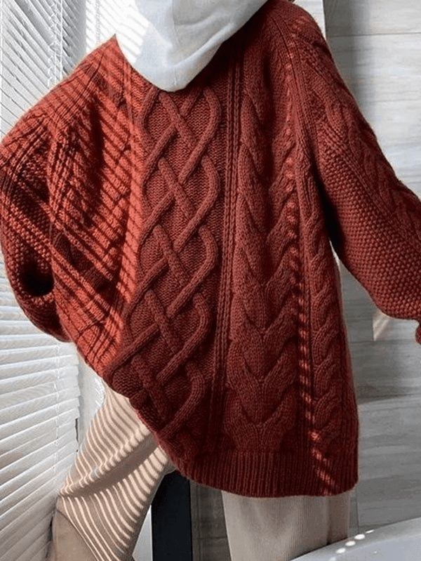 Ayesha - Strickpullover mit Retro-Twist-Muster