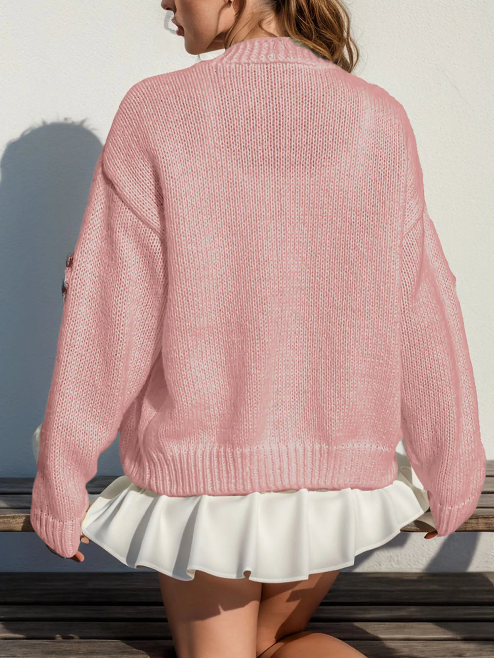 Davena - Lässiger Pullover mit Blumenmuster