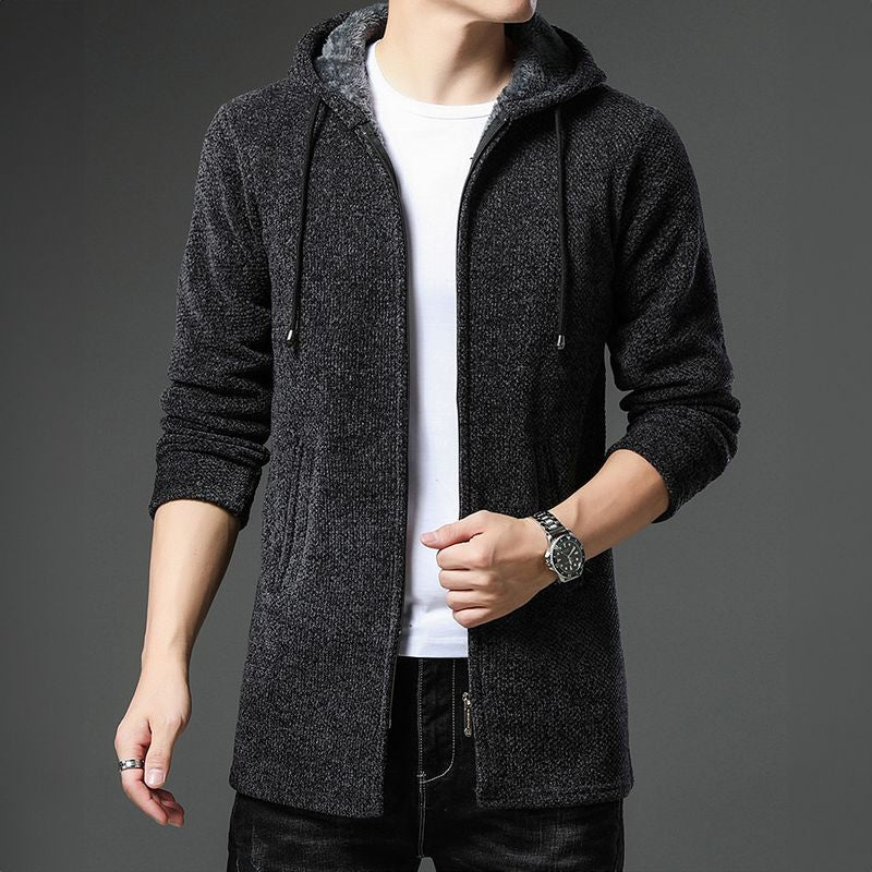 Gemütliche Herren-Strickjacke - Fleecefutter für Wärme