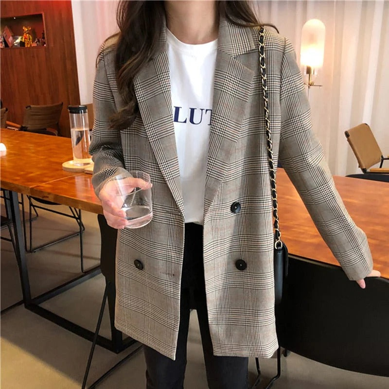 Muriel - Modischer karierter Blazer im lässigen Look