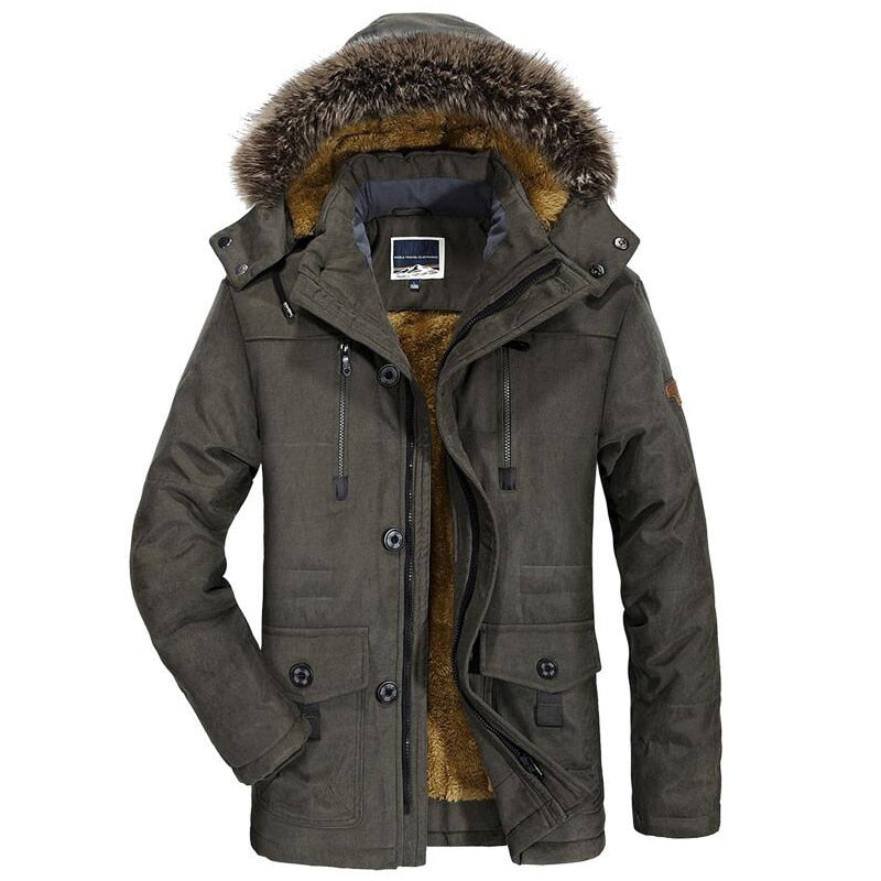 Callum - Winterjacke Herren Mit Kapuze & Fell