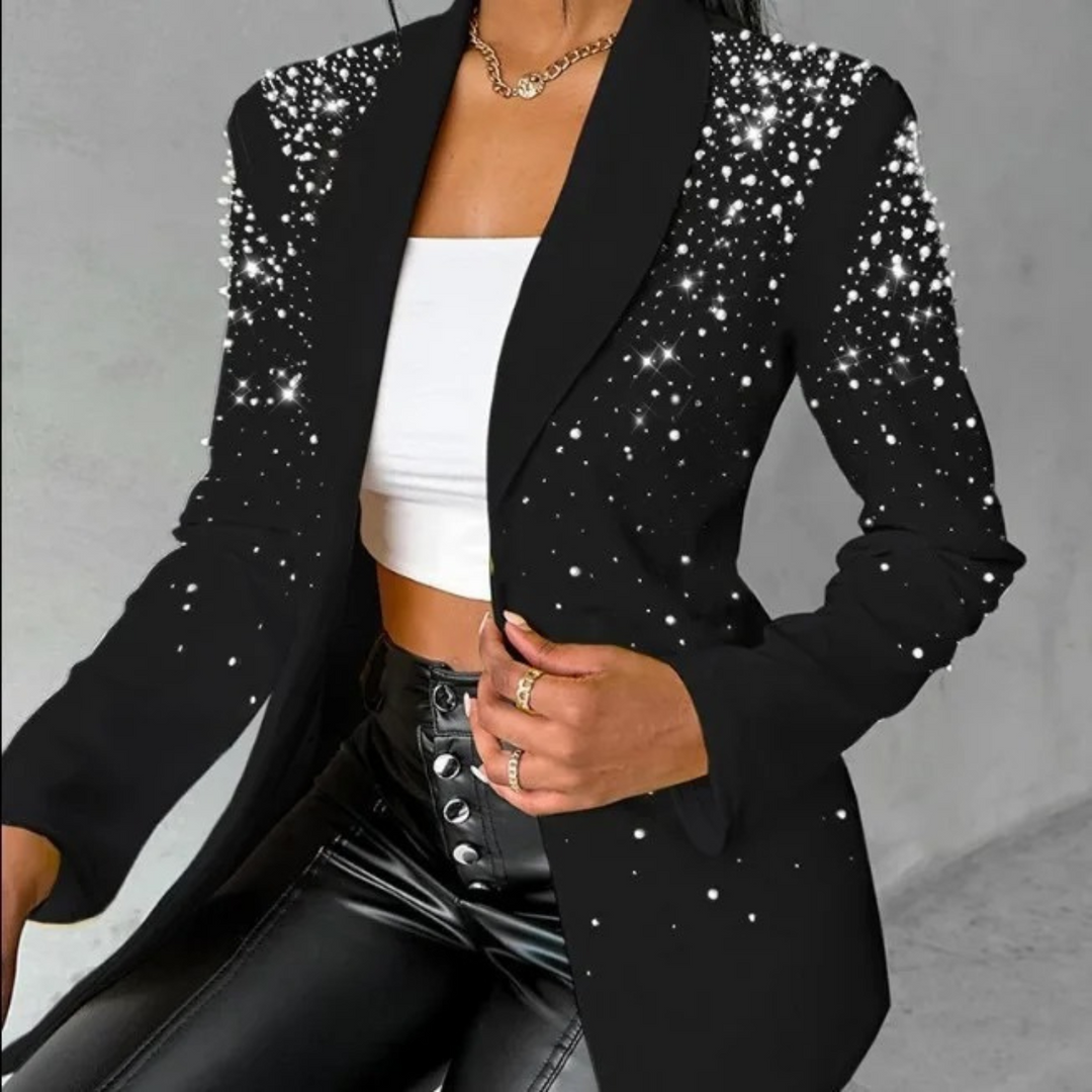 Meret - Schlanker Blazer mit Perlendetails für Damen