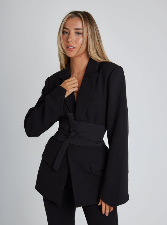 Sable - Lässiger Blazer mit Gürtel